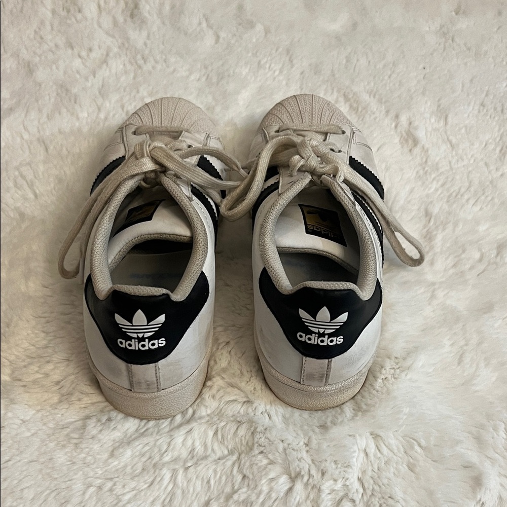 Adidas Classic White and Black Shoes